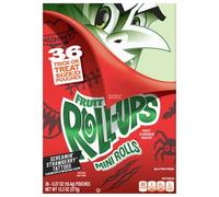 Betty Crocker Fruit Snacks Roll-Ups Mini Rolls Screamin' Strawberry Tattoos Fruit Saveur Fruit Snacks Lot de 36