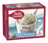 Betty Crocker Mug Treats Rainbow Chip Cake Mix avec glaçage, 4 portions, 400 ml