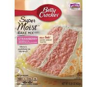 Betty Crocker Super Moist Cake Mix, Strawberry, 15.25 Oz (Pack of 4)