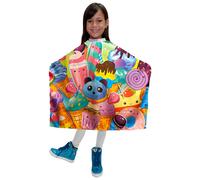 Betty Dain Kids Haircut Styling Cape Sugar Rush Print Hands Free Free Youth Design Taille Perfect pour les enfants
