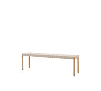 &Tradition Banc Betty TK5 oak. assise en ruban de lin tressé naturel