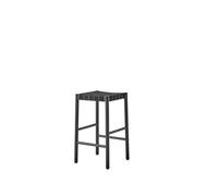 &Tradition Tabouret de bar Betty TK7 black. assise en ruban de lin tressé noir