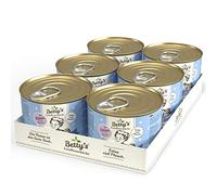 Betty's Kitten Landhausküche Lot de 12 boîtes de Nourriture Humide pour Chat au Poulet et au bœuf 200 g Cuite en Douceur Haute biodisponibilité Convient pour Toutes Les Races de Chats