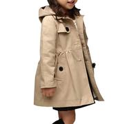 Betusline Trench à simple boutonnage pour fille 2-14 ans, kaki, 11-12 ans