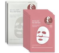 BETYBOPT Masque de Collagène,8PCS Bio Collagen Real Deep Hydrating Overnight Mask,Masque Pelable De Volume à Film Inversé Au CollagèNe,Visage Masque Profond Collagène pour Hydrater,Antirides(2BOX)