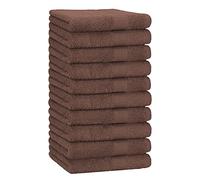 Betz 10 pièces de Serviettes Premium 100% Coton Taille 50x100 cm Couleur Marron Noisette