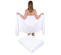 Betz 2 pièces Serviettes à Sauna XXL Berlin 100% Coton 70x200 cm Couleur Blanc