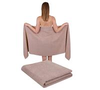 Betz 2 pièces Serviettes à Sauna XXL Berlin 100% Coton 70x200 cm Couleur Cappuccino