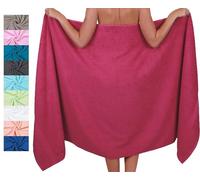 Betz Drap de Bain XXL 100 x 200 cm 100% Coton - Serviette de Sauna et de Plage en Tissu éponge Doux - Facile d'entretien et très absorbante - Série Palermo - Couleur Rouge Canneberge