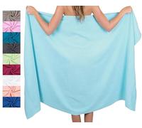 Betz Drap de Bain XXL 100 x 200 cm 100% Coton - Serviette de Sauna et de Plage en Tissu éponge Doux - Facile d'entretien et très absorbante - Série Palermo - Couleur Turquoise
