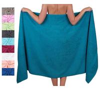 Betz Drap de Bain XXL 100 x 200 cm 100% Coton - Serviette de Sauna et de Plage en Tissu éponge Doux - Facile d'entretien et très absorbante - Série Palermo - Couleur petrole