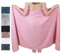 Betz Drap de Bain XXL 100x200 cm - 1 pièce - pour Sauna et Plage en 100% Coton, 360 g/m² - Absorbant et Doux - Grande Serviette avec Attache Serviette - série Berlin - Couleur Lotus