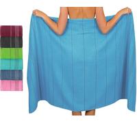 Betz Drap de Bain XXL Lines Grande Serviette de Plage ou à Sauna 100% Coton 90x180 cm Aqua