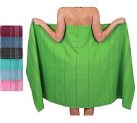 Betz Drap de Bain XXL Lines Grande Serviette de Plage ou à Sauna 100% Coton 90x180 cm Vert