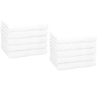 Betz Ensemble de 10 Serviettes pour Visage et Mains - Lot de Serviettes essuie-Mains 30 x 50cm Blanc