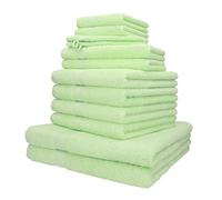 Betz Lot de 12 Serviettes Palermo Set de 2 draps de Bain 4 Serviettes de Toilette 2 Serviettes d'invité 2 lavettes 2 Gants de Toilette 100% Coton Couleur Vert