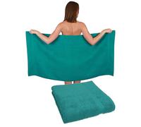 Betz Lot de 2 Serviettes de Bain draps de Bain Premium 100% Coton Taille 70 x 140 cm Couleur Vert émeraude