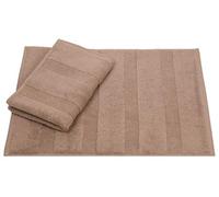 Betz Lot de 2 Tapis de Bain/de Douche Premium Tissu éponge 100% Coton 50 x 70 cm Mocca