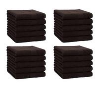 Betz Lot de 20 Serviettes débarbouillettes Premium Taille: 30x30 cm 100% Coton Couleur Marron foncé