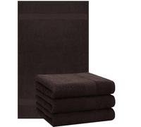 Betz Lot de 4 Serviettes de Toilette Premium 100% Coton 50x100 cm Marron foncé