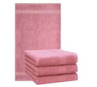Betz Lot de 4 Serviettes de Toilette Premium 100% Coton 50x100 cm Vieux Rose