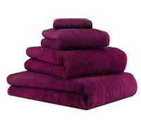 Betz Lot de 4 Serviettes Deluxe 1 Drap de Bain 1 Serviette de Douche 1 Serviette de Toilette 1 Lavette 100% Coton Couleur Prune