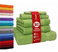 Betz Lot de 5 Serviettes Set de 1 Drap de Bain 2 Serviettes de Toilette 1 Serviette d'invité 1 Gant de Toilette 100% Coton Premium Color Vert Pomme