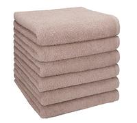 Betz Lot de 6 Serviettes de Toilette Set de Serviettes Berlin 100% Coton 50x100 cm Couleur Cappuccino - Berlin