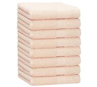 Betz Lot de 8 Serviettes Taille 50x100 cm 100% Coton Set de 8 Serviettes de Toilette Premium Color Beige