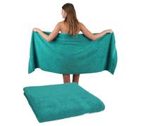 Betz Premium Ensemble de Serviettes à Sauna Lot de 2 pièces en 100% Coton Serviette de Bain 70 x 200cm Couleur Vert émeraude