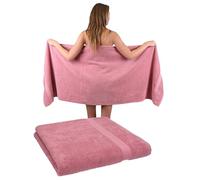 Betz Premium Ensemble de Serviettes à Sauna Lot de 2 pièces en 100% Coton Serviette de Bain 70 x 200cm Couleur Vieux Rose