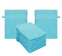 Betz Premium Lot de 10 Gants de Toilette en éponge lavettes pour Le Visage en 100% Coton Gant de Toilette pour bébé Couleur Turquoise