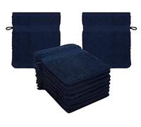 Betz Premium Lot de 10 Gants de Toilette en éponge lavettes pour Le Visage en 100% Coton Gant de Toilette pour bébé Couleur Bleu foncé