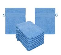 Betz Premium Lot de 10 Gants de Toilette en éponge lavettes pour Le Visage en 100% Coton Gant de Toilette pour bébé Couleur Bleu Clair