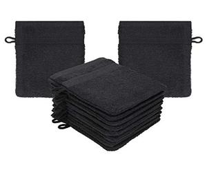 Betz Premium Lot de 10 Gants de Toilette en éponge lavettes pour Le Visage en 100% Coton Gant de Toilette pour bébé Couleur Graphite