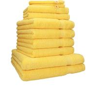 Betz Set de 10 Serviettes Premium 100% Coton 2 draps de Douche 4 de Toilette 2 d'invités 2 Gants Couleur Jaune
