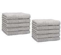 Betz Set de 10 Serviettes Premium pour invités essuie-Mains 30 x 50cm Gris argenté
