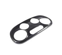 BEUAOCK Autocollant de Protection de Cadre de commutateur de réglage de climatisation de Voiture en Fibre de Carbone ABS Compatible avec Fiat 500 2016+(Carbon Fiber)