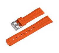 BEUAOCK Bracelet de Montre en Caoutchouc HNBR, 20mm, 22mm, Fonction de Verrouillage, Bracelet de Montre en Caoutchouc à dégagement Rapide(Orange,22mm)