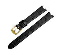 BEUAOCK Bracelet de Montre en Cuir Compatible avec Rado Crystal Coupole R2285415, Boucle Papillon, for Homme et Femme, Accessoires(Green Blue,14x5mm)