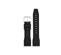 BEUAOCK Bracelet FKM for Montres à Ouverture Plate, Toutes Marques, Bracelet VITON for Hommes et Femmes, Bracelet à dégagement Rapide, Orange et Vert(Black-Silver,22mm)
