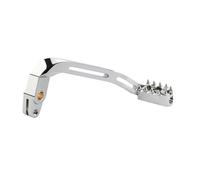 BEUAOCK Bras de Levier de Commande Central de Moto avec pédale de Repose-Pieds Compatible avec Harley Dyna Street Fat Bob Wide Super Glide FXDL FXDB FXD FXDWG(Chrome-A)