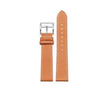 BEUAOCK Compatible avec Hermès H-hour, The H-hour Bracelet de montre Cuir Hermès Orange, Marron Doré et Gris Éléphant(Light brown White-S,18mm)