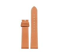 BEUAOCK Compatible avec Hermès H-hour, The H-hour Bracelet de montre Cuir Hermès Orange, Marron Doré et Gris Éléphant(Light brown White,18mm)