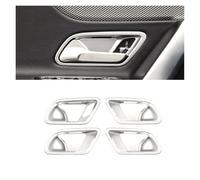 BEUAOCK Compatible avec Mercedes Classe A CLA W177 V177 C118 W118 AMG Poignée d'accoudoir de Porte de Voiture Couvercle de Cuvette Garniture Cadre Modification Accessoires(Silver)