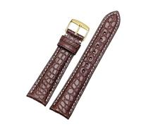 BEUAOCK Compatible avec Mido Compatible avec IWC Compatible avec Tissot Compatible avec Omega Longines Bracelet(Brown White-Gold A,22mm-Width)