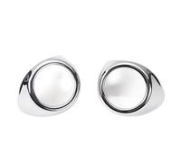BEUAOCK Couvercle décoratif de Haut-Parleur stéréo Audio de Porte de Pilier A en Fibre de Carbone ABS, Compatible avec Ford Mustang 2015 2016 2017 2018 et Plus(Chrome)