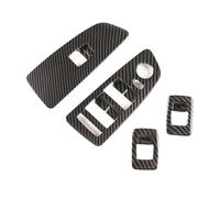 BEUAOCK Garniture décorative for Bouton de lève-vitre de Voiture, Compatible avec BMW Série 1 E81 E87 2007-2011(Carbon Fiber)