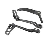 BEUAOCK Levier de Vitesses Talon-Pointe for Moto, Noir/Chrome, Compatible avec Harley Softail Slim FLSL Fat Boy Deluxe Heritage (à partir de 2018).(E Black)