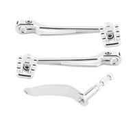 BEUAOCK Levier de Vitesses Talon-Pointe for Moto, Noir/Chrome, Compatible avec Harley Softail Slim FLSL Fat Boy Deluxe Heritage (à partir de 2018).(D Chrome)